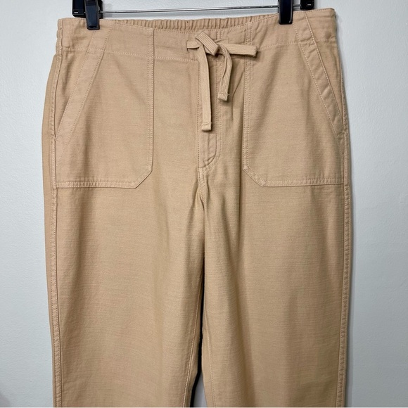 J. Crew Tie Waist Camp Pant Relaxed Fit Khaki Pants Tan Beige Medium - Picture 5 of 16